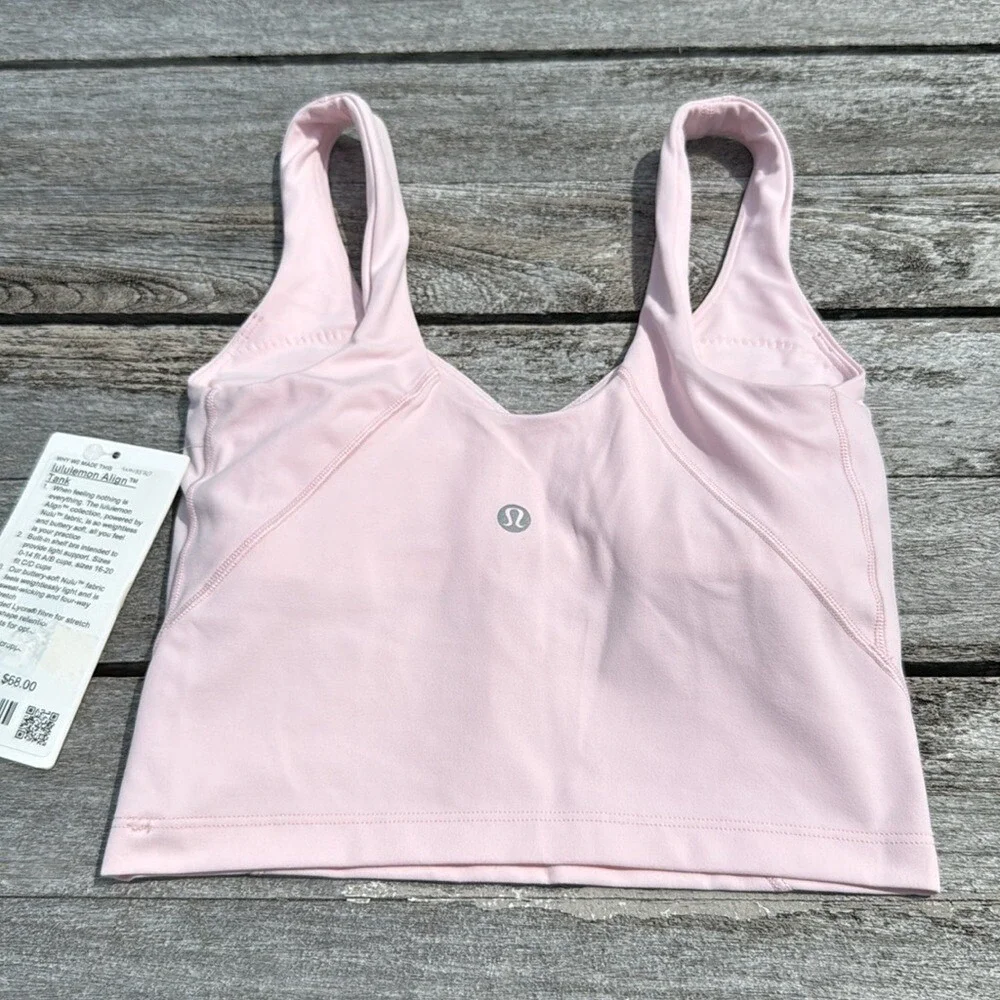 lululemon Align Tank‎ Top strawberry milkshake pink size 0 xs $68 - Picture 4 of 7